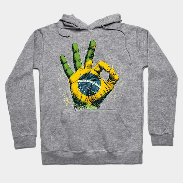 Brazil Flag Hoodie by Vehicles-Art